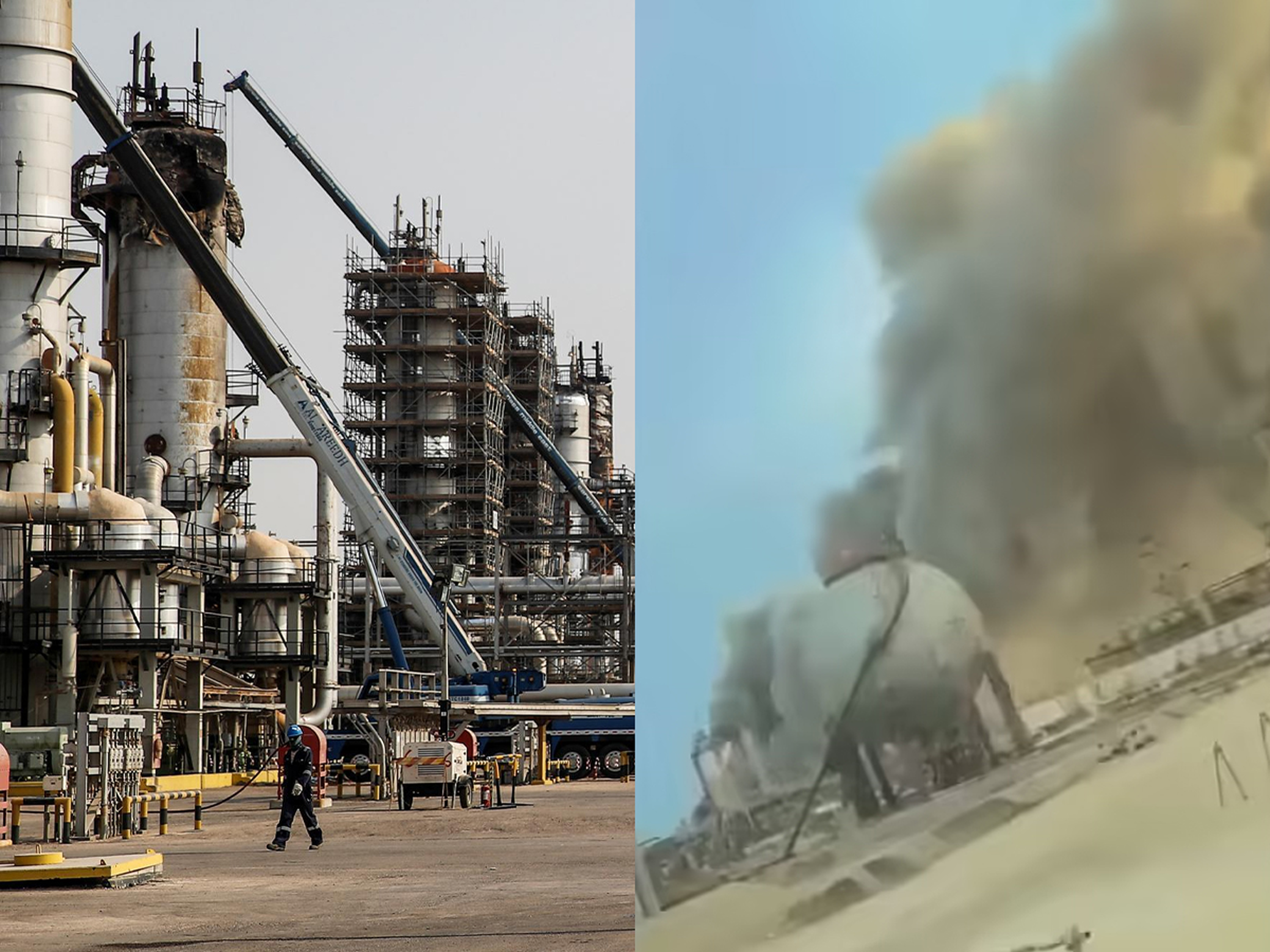 SAUDI ARABIA’S LARGEST REFINERY BURNS AFTER IRANIAN DRONE STRIKE